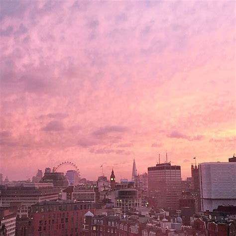 A Lady in London on Instagram: “I woke up to an amazing pink sky in London this morning! I ...