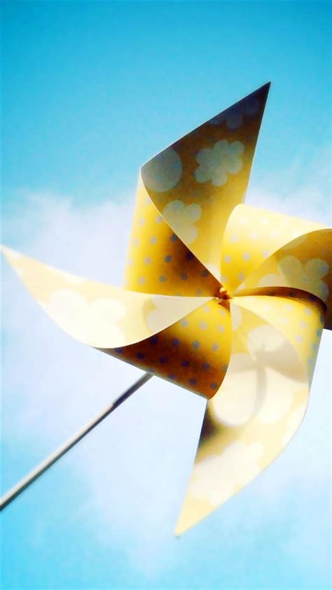 Yellow Pinwheel Macro White Flowers Summer iPhone 8 Wallpapers Free Download
