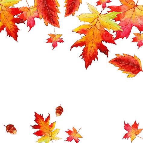 Autumn Leaves Watercolor Vector Hd PNG Images, Beautiful Watercolor Autumn Leaves Background ...