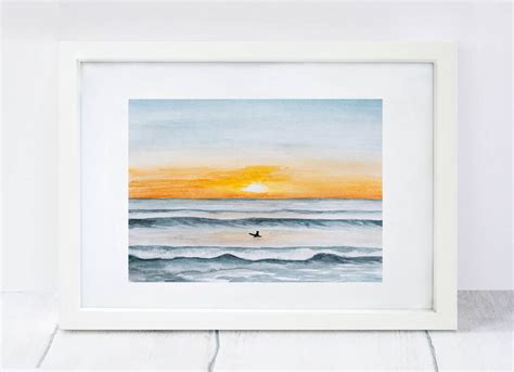 Sunset Surf Art Print By High Tide Illustrations