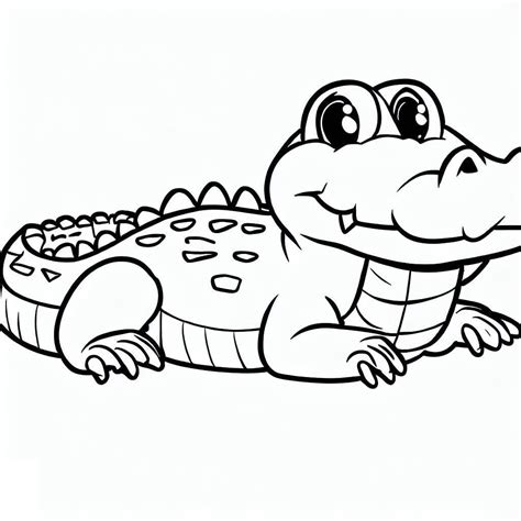 Cute Baby Alligator coloring page - Download, Print or Color Online for Free