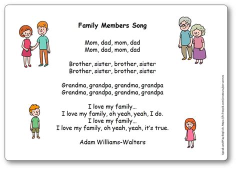 Family Members Song by Adam Williams-Walters – Lyrics in French and in ...