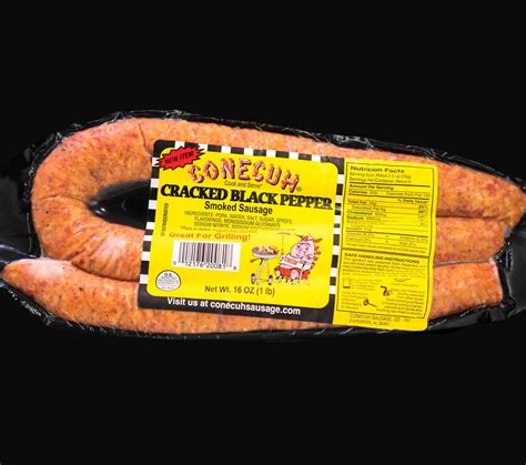 Cracked Black Pepper Smoked Sausage - Conecuh Sausage