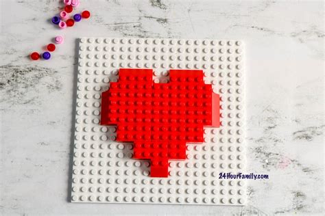 How to Build a LEGO Heart - 24hourfamily.com