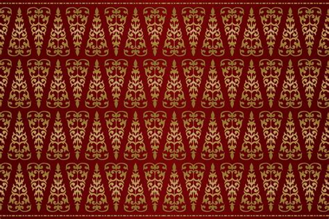 Malay Riau Batik Songket, Weaving Corak Motif Pucuk Rebung, Melayu patterns red silky background ...