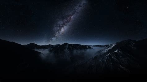 dark, mist, mountain, nature, landscape, galaxy - wallpaper #185935 (1920x960px) on Wallls.com