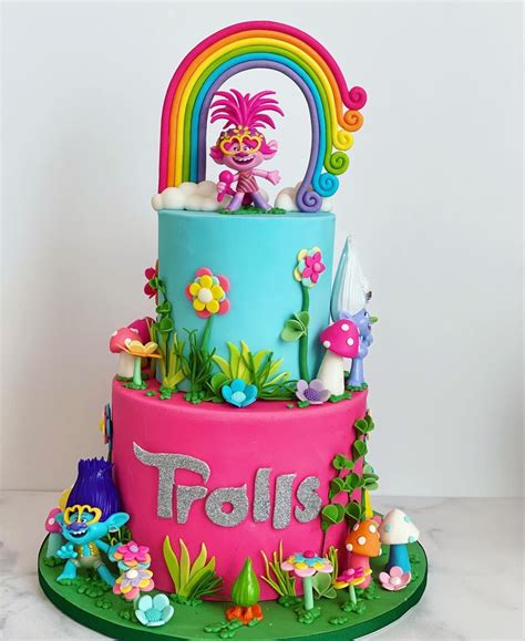 Trolls cake. Bolo trolls 5th Birthday Cake, 2nd Birthday Party For Girl, 6th Birthday Parties ...