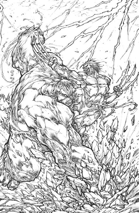 Hulk vs Wolverine: Epic battle by pant Comic Book Artwork, Comics ...