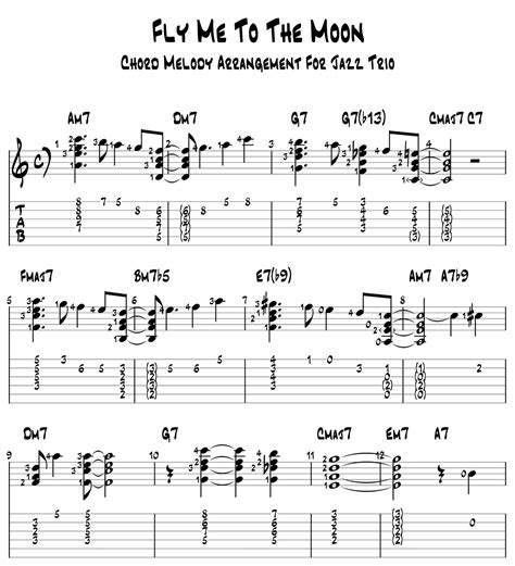 Fly Me to the Moon – Basic Chord Melody Arrangement – Jazz Guitar ...