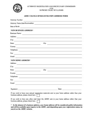 Illinois Ardc Address Change Form - Fill and Sign Printable Template Online