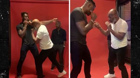 Mike Tyson Shows UFC's Francis Ngannou How to Fight Tyson Fury