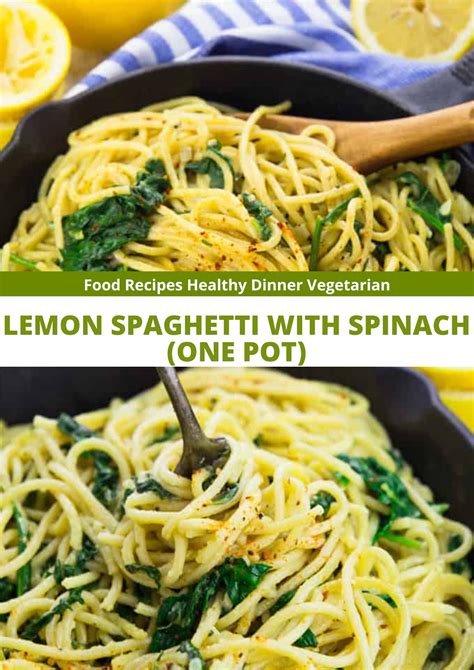 LEMON SPAGHETTI WITH SPINACH (ONE POT)