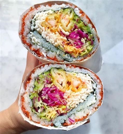 Sumo Crunch sushi burrito: shrimp tempura surimi crab shaved cabbage ...