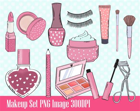 Makeup clipart set png image 300dpi Cosmetics Clipart | Etsy