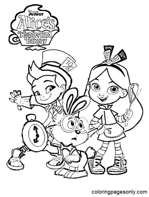 Happy Alice Coloring Page - Free Printable Coloring Pages