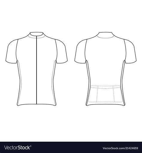 Cycling jersey design blank Royalty Free Vector Image