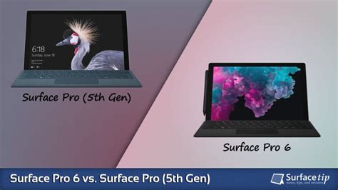 Surface Pro 6 vs. Surface Pro (5th Gen) - Detailed Specs Comparison - SurfaceTip