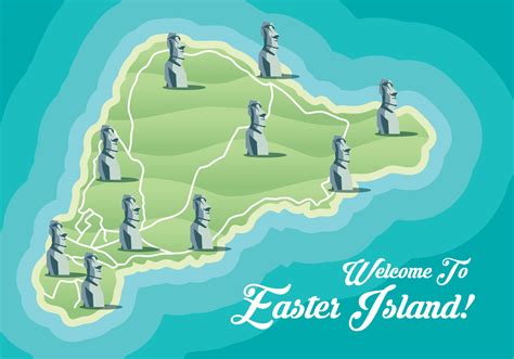 Easter Island Map 183305 Vector Art at Vecteezy