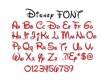 Disney Font SVG / Dxf / PNG / Pdf vector cut file Disney Font | Etsy