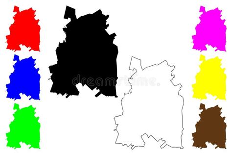 Ekurhuleni City (Republic of South Africa) Map Vector Illustration ...