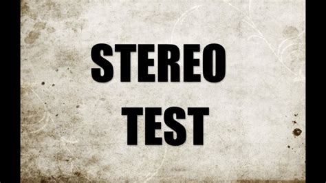 Stereo Test for Headphones or Speakers in High Quality - HD - YouTube