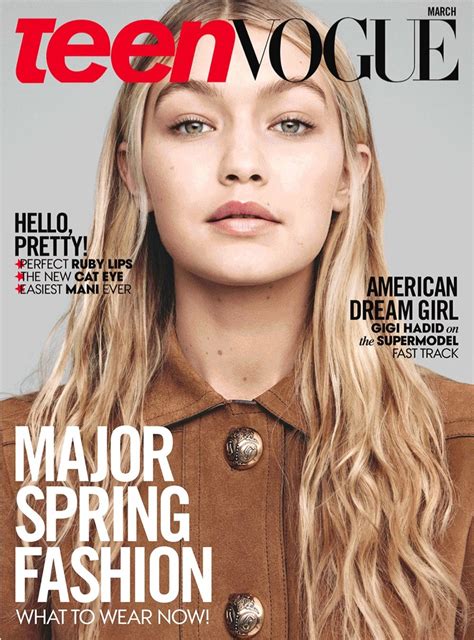 DIARY OF A CLOTHESHORSE: GIGI HADID COVERS TEEN VOGUE MARCH 2015