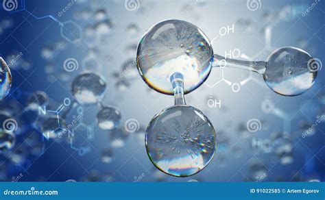 Illustration 3d Des Molekülmodells Wissenschaftshintergrund Mit Molekülen Und Atomen Stock ...