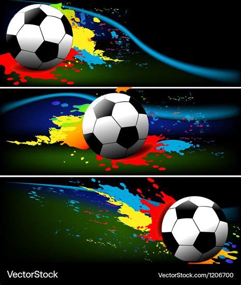 Abstract football banners Royalty Free Vector Image