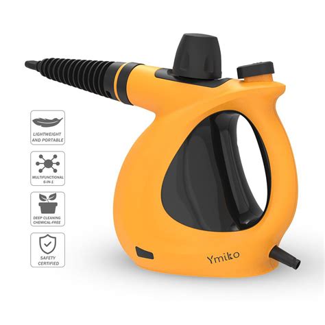 Handheld Steam Cleaner, Ymiko Multi-Purpose Pressurized Steam Cleaner with 9-Piece Accessories ...