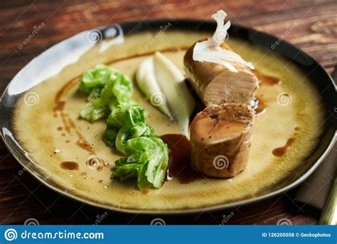 Goose Galantine, Mushroom Fricassee, Young Cabbage and Sauce Stock ...