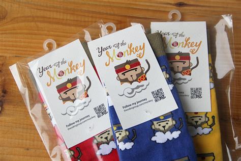 Sock Packaging and Tag Design: Our Lucky Monkey Socks