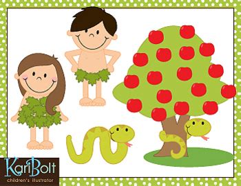 Adam and Eve Clip Art by Kari Bolt Clip Art | TPT