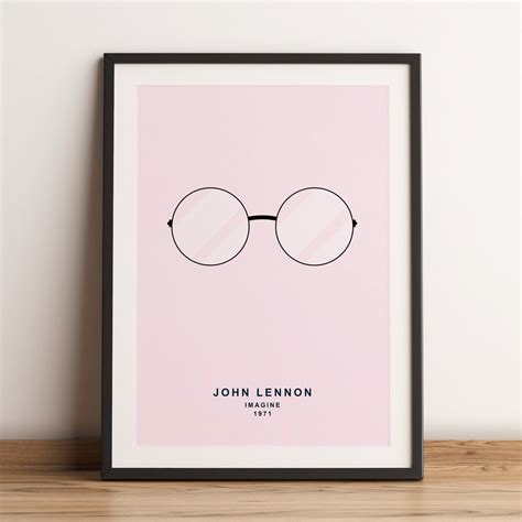 John Lennon Imagine Glasses Print - Etsy UK