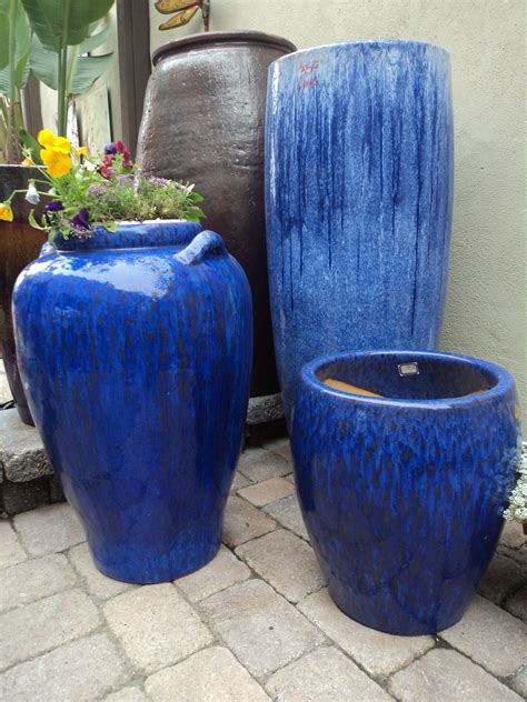 Los Angeles Landscape Designers at Pacific Outdoor Living | Blue planter, Blue garden, Blue pottery