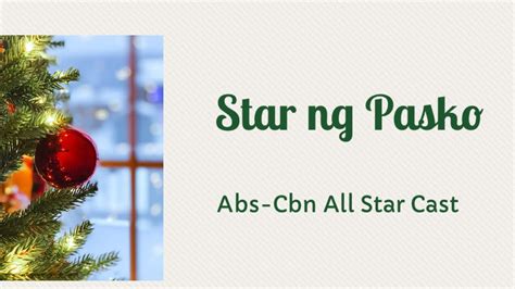 Star ng Pasko (Lyrics) - ABS CBN All Star Cast - YouTube