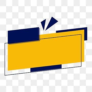 a yellow and blue box with an arrow pointing to the right, on a white background