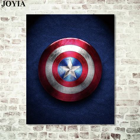 Captain America Shield Wall Poster, Bedroom Wall Decoration Picture-in Painting & Calligraphy ...