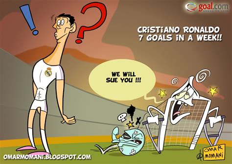 Omar Momani cartoons: Cristiano Ronaldo, 7 goals in a week