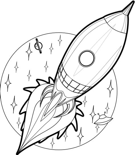 Rocket coloring pages to download and print for free