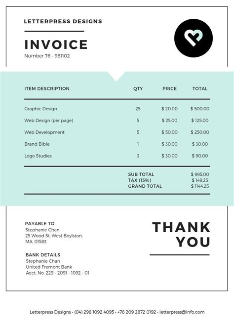 Invoice Design: 50 Examples To Inspire You