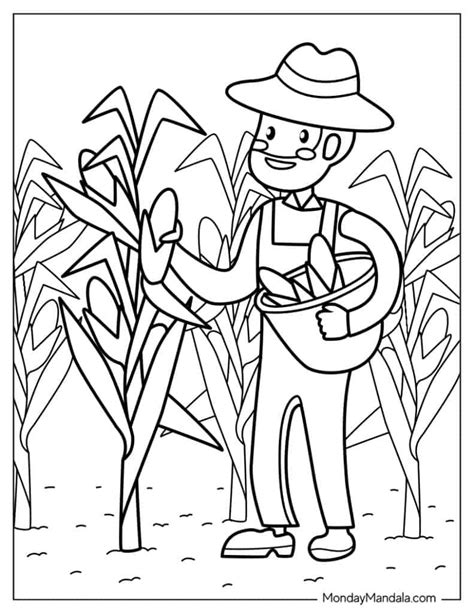 Corn Field Coloring Page