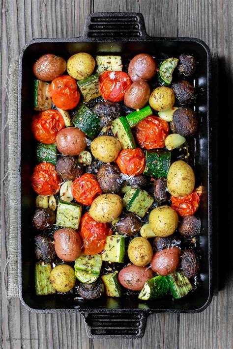 Italian Oven Roasted Vegetables | The Mediterranean Dish. Simple and delicious oven roasted ...