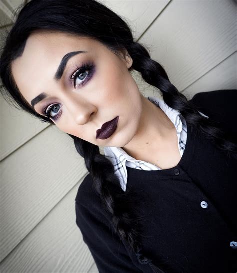 Wednesday Addams Halloween Makeup by @ericagamby | Makeup, Halloween makeup, Halloween face makeup