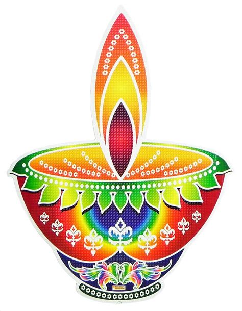 Sticker Rangoli Diya Print on Paper