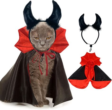 Amazon.com : Halloween Cat Vampire Costume Dog Halloween Cosplay Dress ...