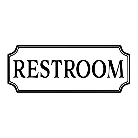 RESTROOM Vinyl Wall Decal, Washroom Decal, Door Vinyl Lettering,