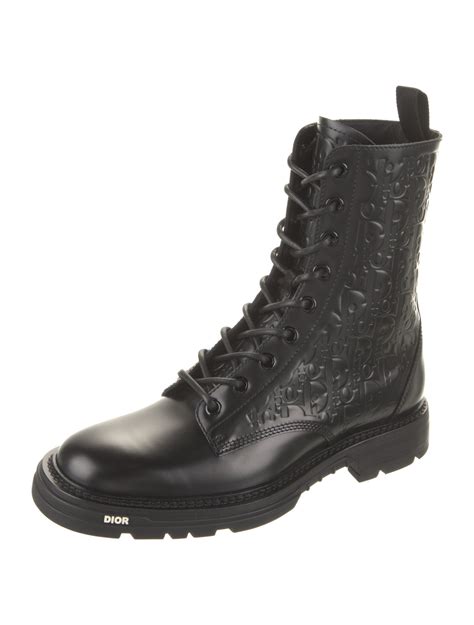 DIOR MEN Leather Combat Boots w/ Tags - Black Boots, Shoes - DIORM37001 | The RealReal