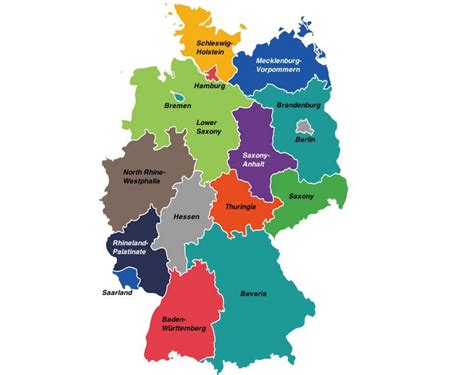 Regions In Germany Map - Joela Mabelle