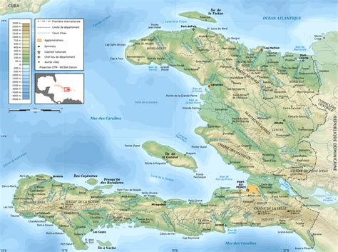 Haïti - topographique • Carte • PopulationData.net