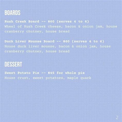 Menu at Cheese Bar, Des Moines